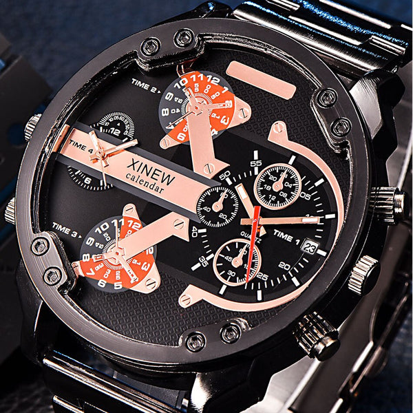 2019 Reloj Fashion Men's Luxury Watch Stainless Steel Sport Analog Quartz Mens  Clock Wristwatch Relogio Masculino zegarek meski