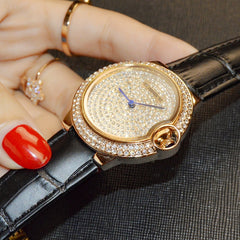 Star shinning Waterproof Diamond dress Women Watch Female Watch Korean Simple Quartz Watch