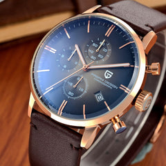 Top Brand Luxury PAGANI Design Chronograph Leather Men's Watches Quartz Fashion Sport Military Wristwatch Men relogio masculino
