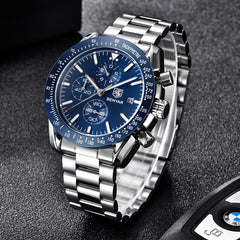 Men Watch BENYAR Top Brand Luxury Full Steel Business Quartz Watch Men Casual Waterproof Sports Watches Clock Relogio Masculino
