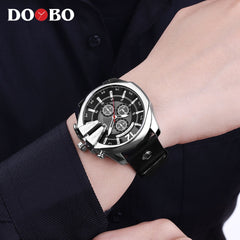 DOOBO Men Watches Top Brand Luxury Gold Male Watch Fashion Leather Strap Casual sport Wristwatch With Big Dial Drop Shipping