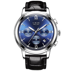 LIGE Watches Men Luxury Brand Fashion Business Quartz Man watch Six Pin Sport Waterproof Clock watch men Full Steel Wristwatches