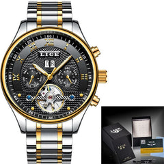 LIGE Watches Men's Automatic Machinery Business Waterproof Clocks Men's Watches Luxury Fashion Casual Watch Relogio Masculino