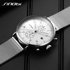 2019 SINOBI New Multifunction Men Watch Fashion DIY Luminous Quartz Watch For Men Male Casual Sport Chronograph Stop Watch Clock
