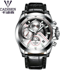 CADISEN 2019 Watch Men Top Brand Luxury Military Army Sports Casual Waterproof Mens Watches Quartz Stainless Steel Wristwatch