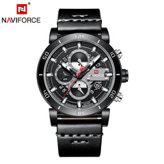 Relogio Masculino NAVIFORCE Men Watch Top Brand Luxury Sport Chronograph Military Army Wristwatch Leather Quartz Male Clock 9131
