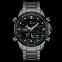 New Watches Men Luxury Top Brand Naviforce LED Men Sports Watches Waterproof Full Steel Quartz Men's Watch Relogio Masculino