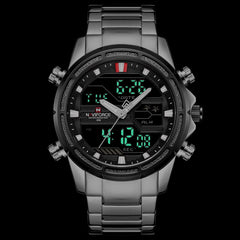 New Watches Men Luxury Top Brand Naviforce LED Men Sports Watches Waterproof Full Steel Quartz Men's Watch Relogio Masculino