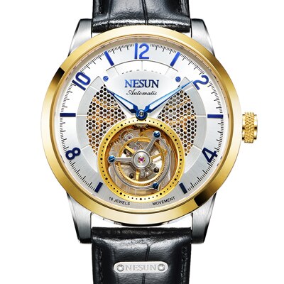 Switzerland NESUN Limited Edition Brand Watches Men Tourbillion Automatic Self-Wind Men Watch Sapphire Waterproof clock N9083-1