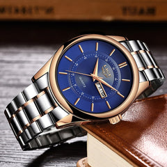 LIGE Men Watch 30m Waterproof Mens Watches Top Brand Luxury Steel Watch Chronograph Male Clock Casual sport relojes hombre