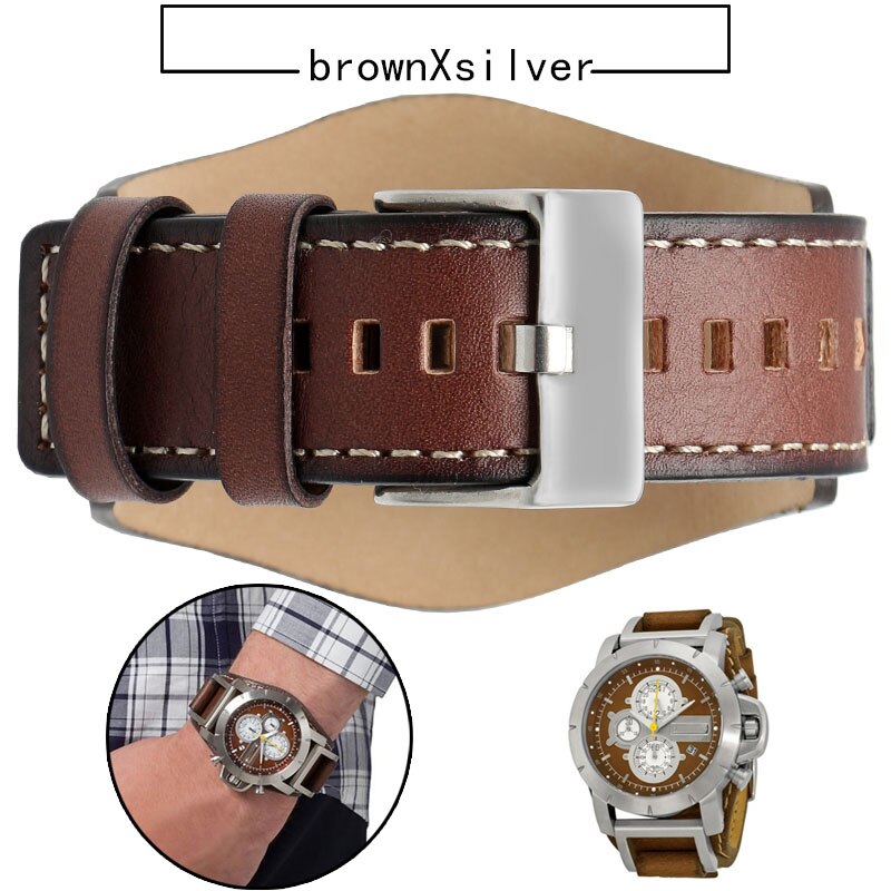 genuine leather for Fossil JR1157 watch band accessories Vintage style strap with high quantity Stainless steel joint 24mm