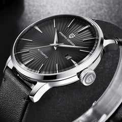 PAGANI DESIGN Brand Watch Men Automatic Mechanical Wristwatches Mens Leather Waterproof Watches New Men's Clock relojes hombre