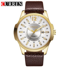 CURREN Mens Watches Top Luxury Brand Leather Starp Men's Quartz Date Clock Men Fashion Business Wrist Watch Relogio Masculino