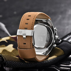 BENYAR Big Dial Sport Watch Men Waterproof Outdoor Military Chronograph Quartz Leather Watch Army Male Clock Relogio Masculino