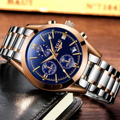 Watch men  Brand Luxury Fashion Quartz Sport Watches Men Full Steel Military Clock Waterproof Gold men's Watch Relogio Masculino