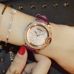 Star shinning Waterproof Diamond dress Women Watch Female Watch Korean Simple Quartz Watch