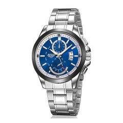 FOTINA Top Brand BOSCK Casual Business Watch Men Stainless Steel Water Resistant Quartz Clock Auto Day Date Watches Montre Homme