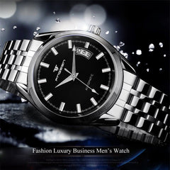 Tourbillon Men's Watches 2019 Top Brand Luxury Steel Band Automatic Hodinky Silver Skeleton Mechanical Watches Male Mekanik Saat