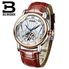Switzerland BINGER Tourbillon Automatic Watch Mens Mechanical Multifunction Watches Top Brand Luxury Sapphire Men Clock Relogio