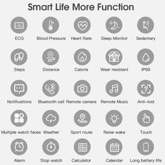 L7 Smart Watch Men 1.3 Inch IP68Waterproof Sport Smartwatch Activity Tracker ECG Smart Watch Wristband for IOS Andriod