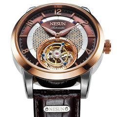 Switzerland NESUN Limited Edition Brand Watches Men Tourbillion Automatic Self-Wind Men Watch Sapphire Waterproof clock N9083-1