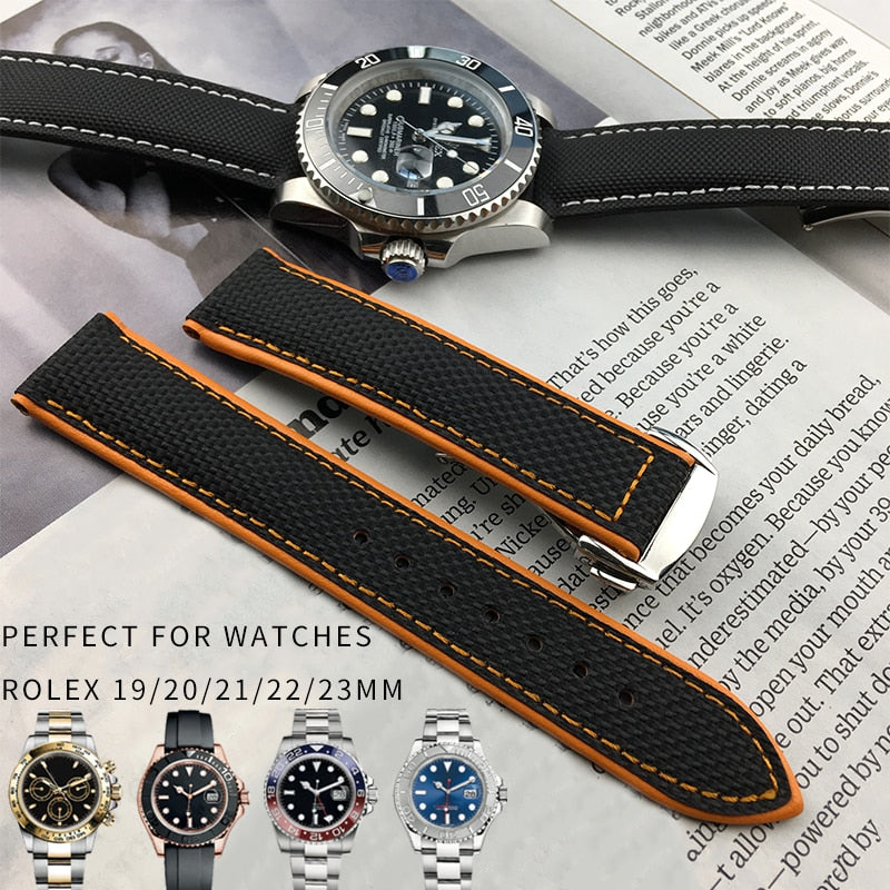 19/20/21/22/23mm Nylon Watch Strap High Quality Fashion Sport Watchband Suitable for Role Submariner Omega Tudor Watch Bracelets