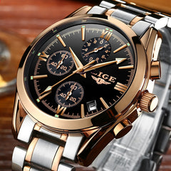 Watch men  Brand Luxury Fashion Quartz Sport Watches Men Full Steel Military Clock Waterproof Gold men's Watch Relogio Masculino