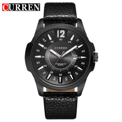 CURREN Mens Watches Top Luxury Brand Leather Starp Men's Quartz Date Clock Men Fashion Business Wrist Watch Relogio Masculino