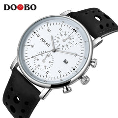 DOOBO Men Watches Top Brand Luxury Gold Male Watch Fashion Leather Strap Casual sport Wristwatch With Big Dial Drop Shipping