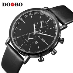 DOOBO Men Watches Top Brand Luxury Gold Male Watch Fashion Leather Strap Casual sport Wristwatch With Big Dial Drop Shipping