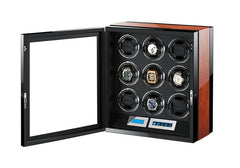 M&Q uhrenbeweger japanese mabuchi motor wooden safe controller led automatic watch winder box