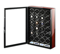 M&Q uhrenbeweger japanese mabuchi motor wooden safe controller led automatic watch winder box