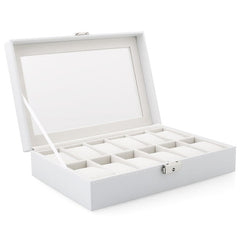 High Carbon Fiber 5  6 10 12 Grid Watch Box Watch Display Storage Box Bracelet Watch Display Slots Case holder Storage Container