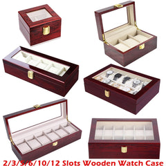 Luxury 2 3 5 12 Grids PU Leather Watch Box Case Collector Holder Organizer For Clock Watches Jewelry Display Storage Boxes D40