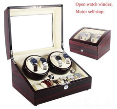 High Quality Watch Winder Open Motor Stop Luxury Automatic Watch Display Box Winders 2-3, 4-0, 4-6 Wood Leather Box Winder