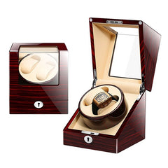 M&Q 2+0 Hot sell Mabuchi motor watch storage display rotating wooden automatic watch winder