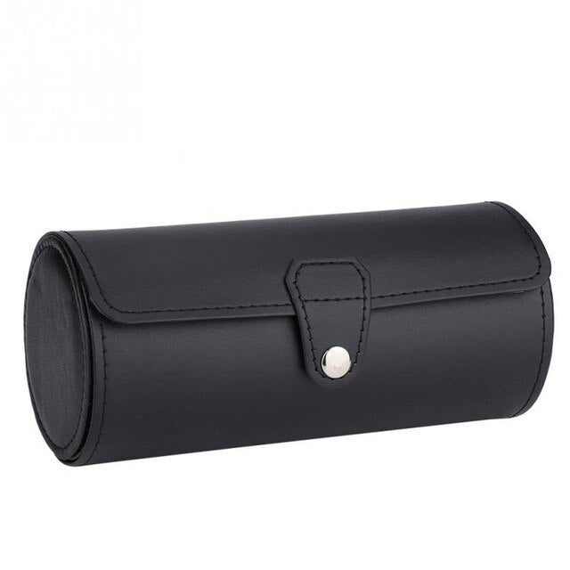 Portable Travel Watch Case Roll 2 Slot Wristwatch Box Storage Travel Pouch Ring Earrings Wrist Watch Jewelry Storage Box