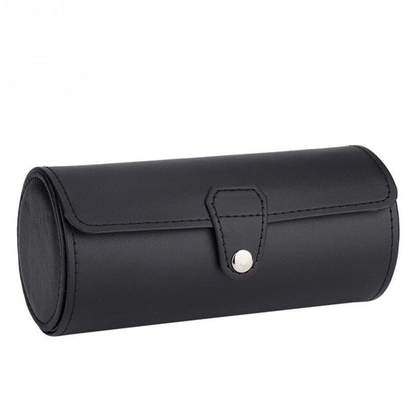 Portable Travel Watch Case Roll 2 Slot Wristwatch Box Storage Travel Pouch Ring Earrings Wrist Watch Jewelry Storage Box