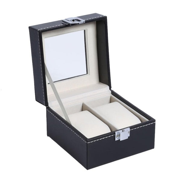 2 6 10 Grids PU Leather Watch Box Case Professional Holder Organizer for Clock Watches Jewelry Boxes Case Display best gift