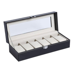 2 6 10 Grids PU Leather Watch Box Case Professional Holder Organizer for Clock Watches Jewelry Boxes Case Display best gift