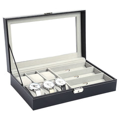High - end Watch Box Case Glasses Display Box Multi - functional Professional Holder Organizer for Clock Watches Jewelry