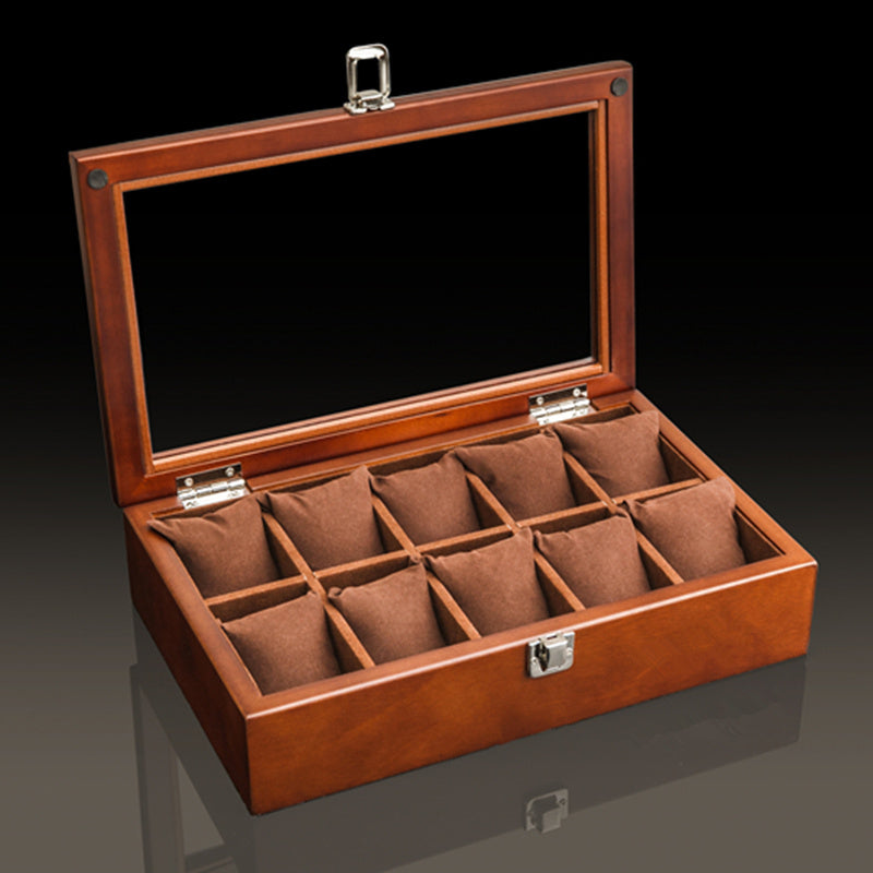 New Wood Watch Display Box Organizer Black Top Watch Wooden Case Fashion Watch Storage Packing Gift Boxes Jewelry Case