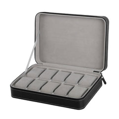 2/6/10/12 Girds Leather/Carbon Fiber Luxury Watch Box Jewelry Storage Box Watch Organizer for Rings Bracelet Display Holder Case