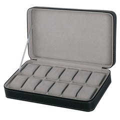 Wooden/Leather 8/10/12 Grids Watch Display Sunglass Case Durable Packaging Holder Jewelry Collection Storage Organizer Box