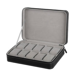 Wooden/Leather 8/10/12 Grids Watch Display Sunglass Case Durable Packaging Holder Jewelry Collection Storage Organizer Box