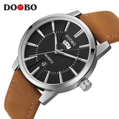 DOOBO Men Watches Top Brand Luxury Gold Male Watch Fashion Leather Strap Casual sport Wristwatch With Big Dial Drop Shipping
