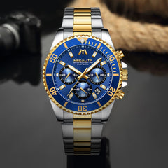 MEGALITH Luxury Top Brand Men Watch Sport Waterproof Date Chronograph Quartz Watches Men Stainless Steel Wristwatches Clock