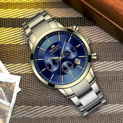MEGALITH New Fashion Mens Watch Men Quartz Watches Waterproof Sport Chronograph Wristwatches Top Brand Luxury Gents Clock