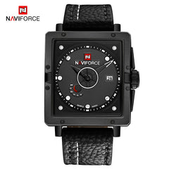 NAVIFORCE Men Quartz Sports Watches Fashion Top Brand Leather Strap Creative Waterproof Wristwatches Man Clock Relogio Masculino