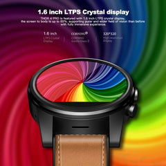 Zeblaze THOR 4 PRO 4G SmartWatch 1.6 inch Crystal Display GPS/GLONASS Quad Core 16GB 600mAh Hybrid Leather Strap Smart Watch Men